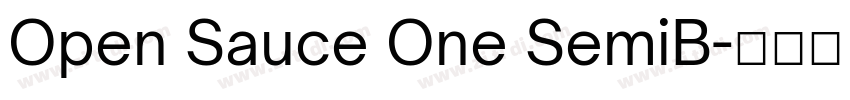 Open Sauce One SemiB字体转换